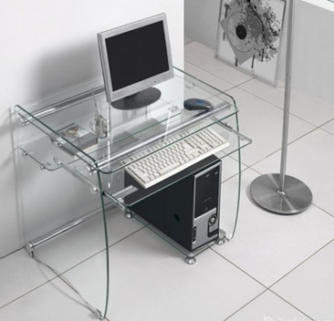 Celoskleněný nábytek – počítačový stolek